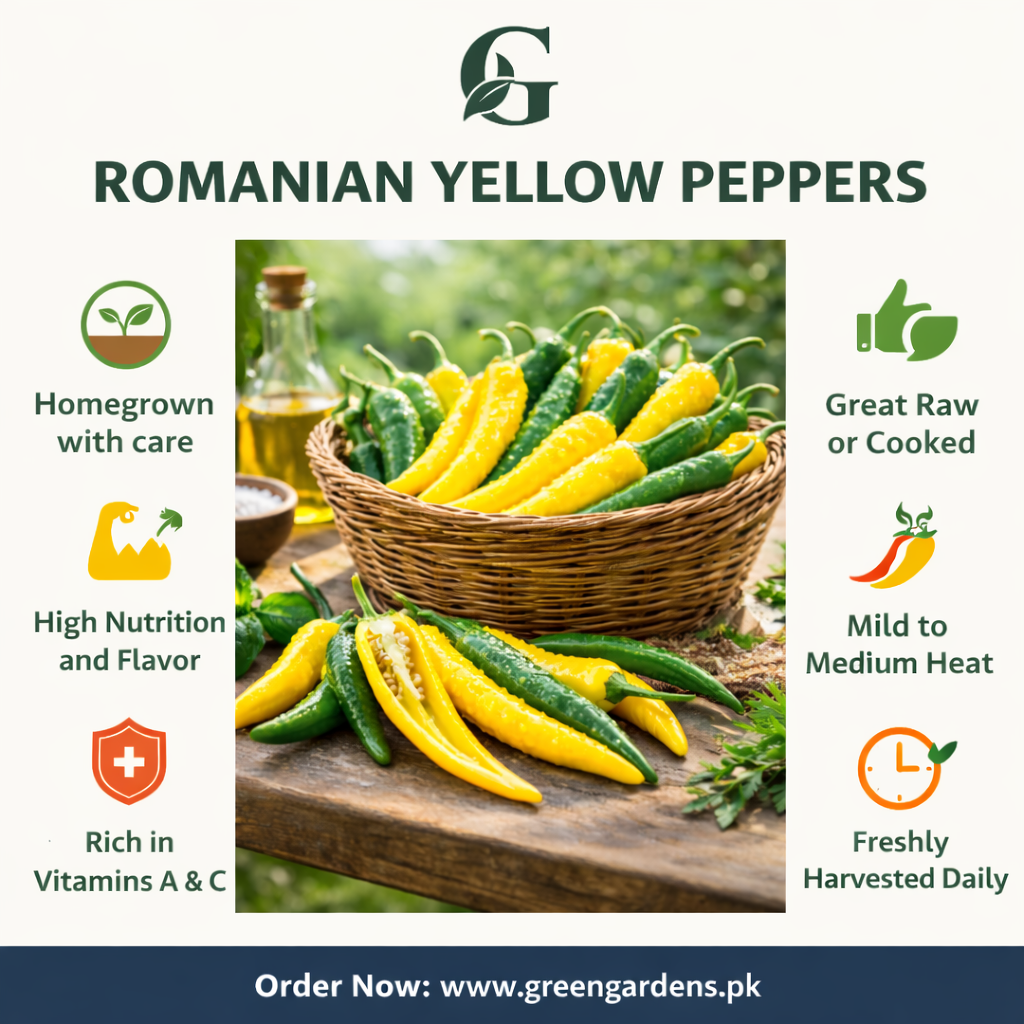 Sweet Pepper Romanian Giallo Seeds (Premium Yellow Sweet Pepper)