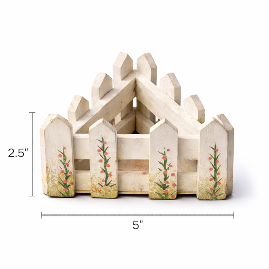 Wooden Triangle Fence Decor