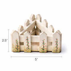 Wooden Triangle Fence Decor