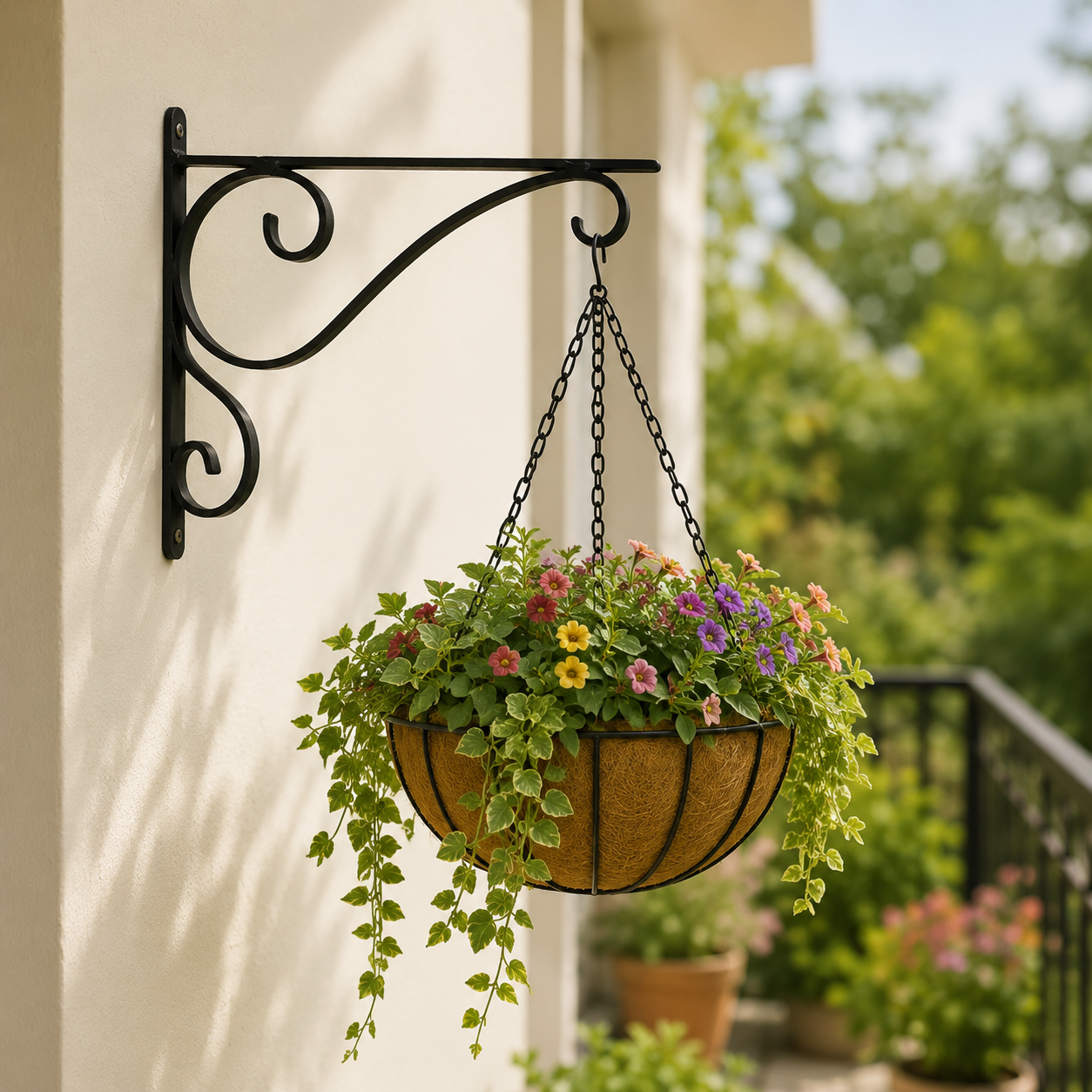 Decorative Iron Wall Bracket – Matte Black