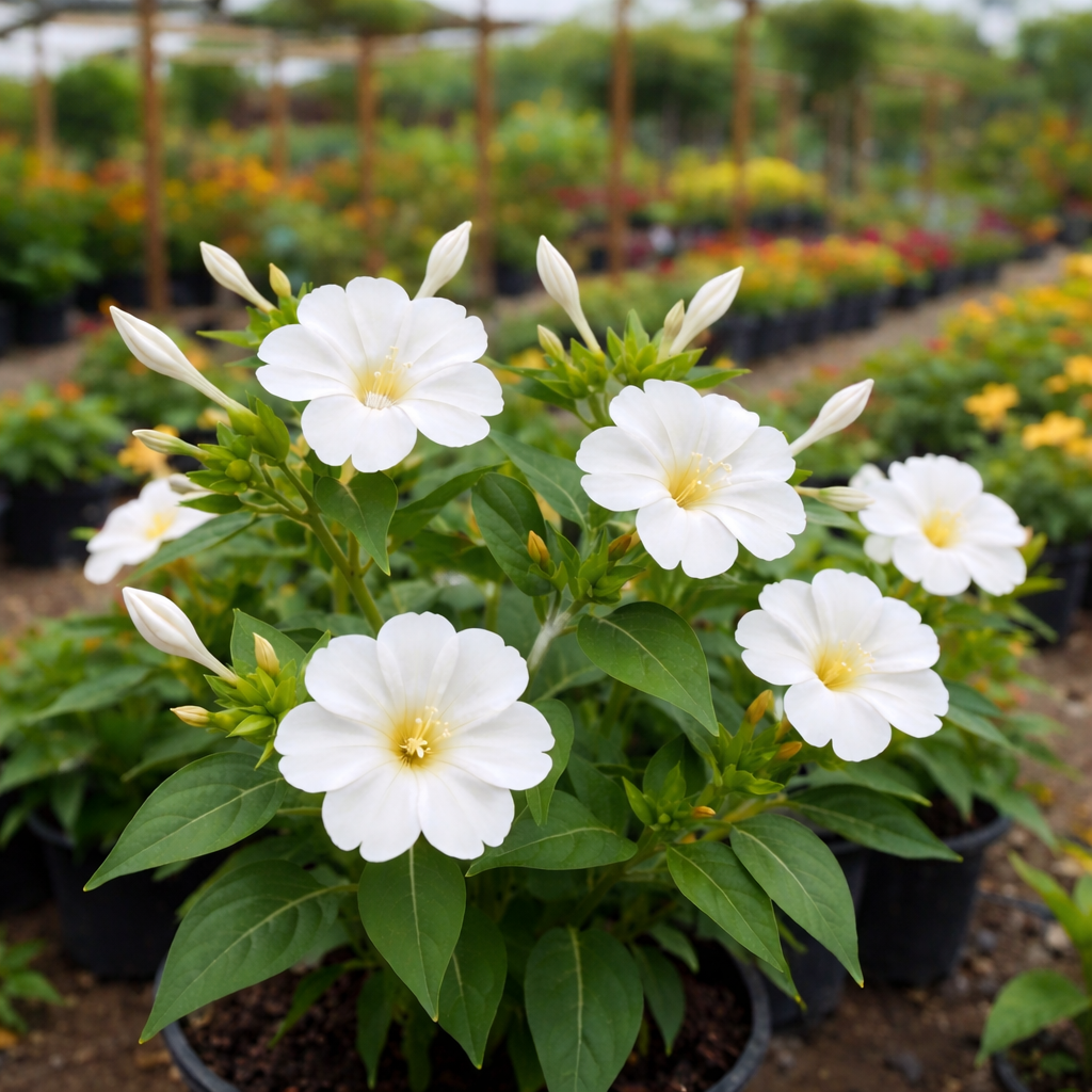 4′ O Clock , Mirabilis Jalapa Seeds (White) گلِ عباسی