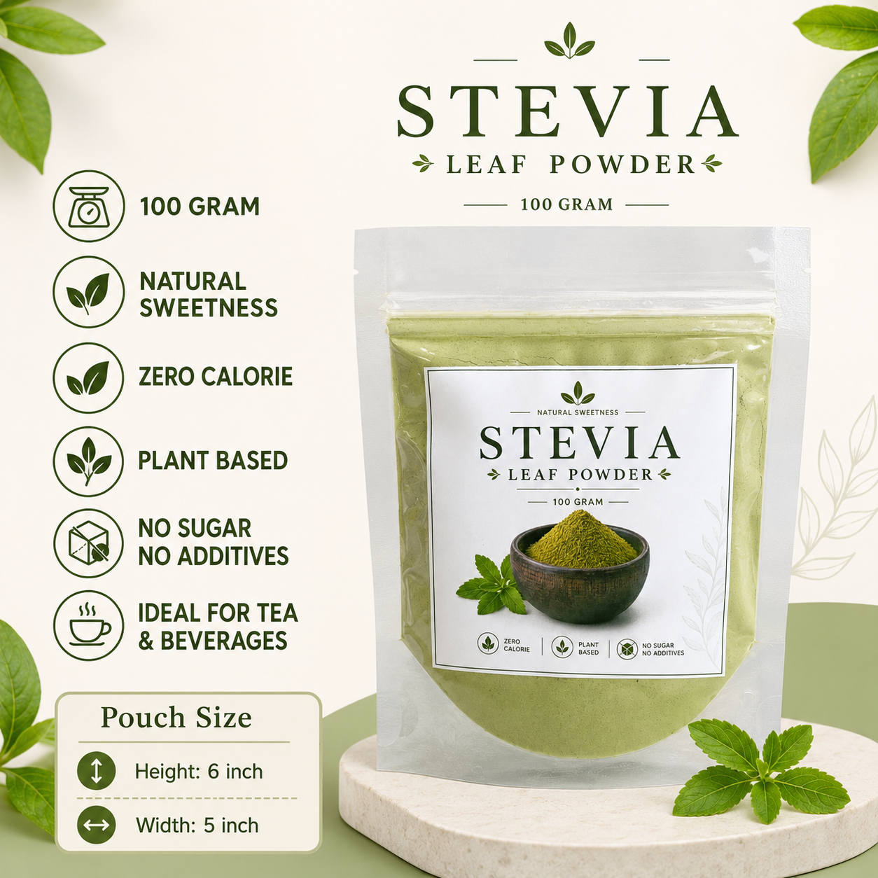 Stevia Leaf Powder - 100g