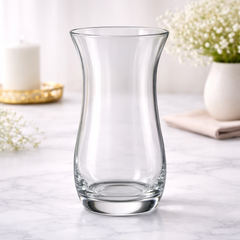 Clear Glass Decorative Flower Vase - 8.3 inches