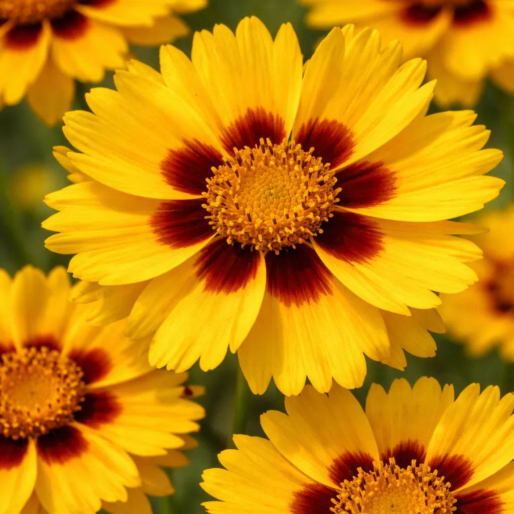 Coreopsis Tickseed with bright yellow and golden daisy-like flowers – winter and summer flower seeds for sunny beds, pots and grow bags in Pakistan