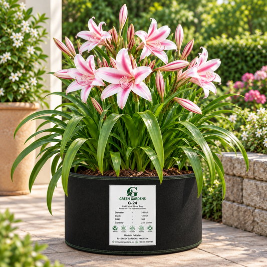 Crinum Lily flowering bulbs pack of 5 – perennial ornamental flower bulbs for garden beds large grow bags and containers in Pakistan