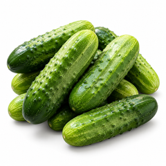 Fresh young Favorite pickling cucumbers growing on a vigorous green vine – Azerbaijani cucumber seeds for home gardening in Pakistan