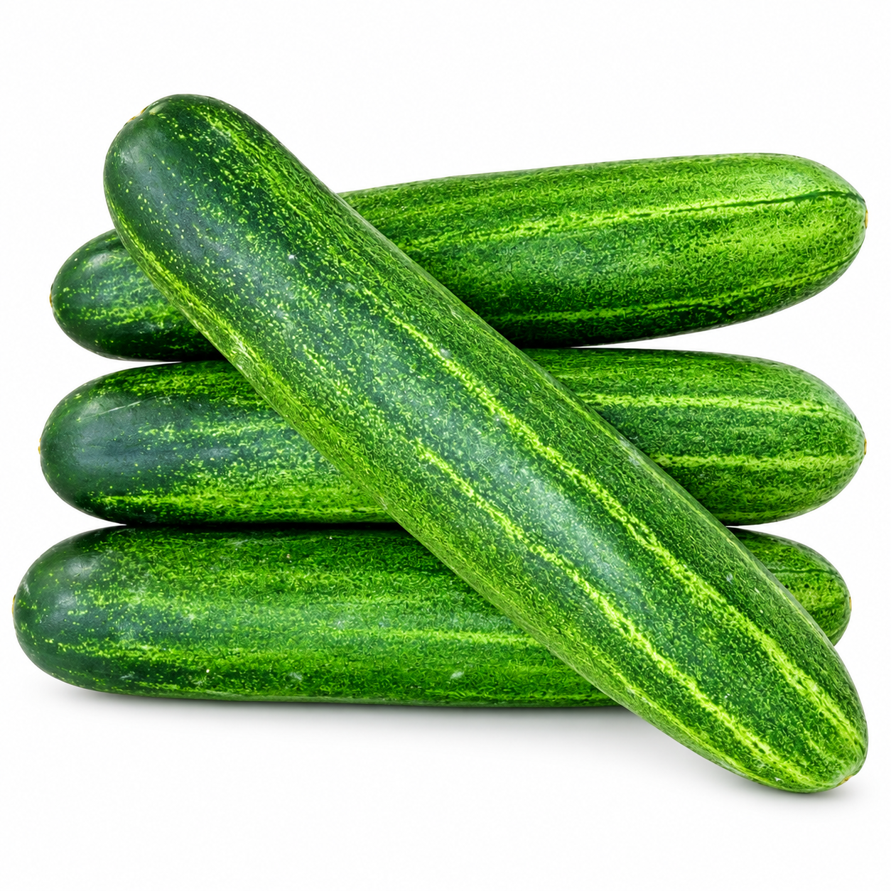 Fresh green F1 hybrid desi cucumbers growing on a healthy climbing vine – cucumber seeds for home and kitchen gardening in Pakistan