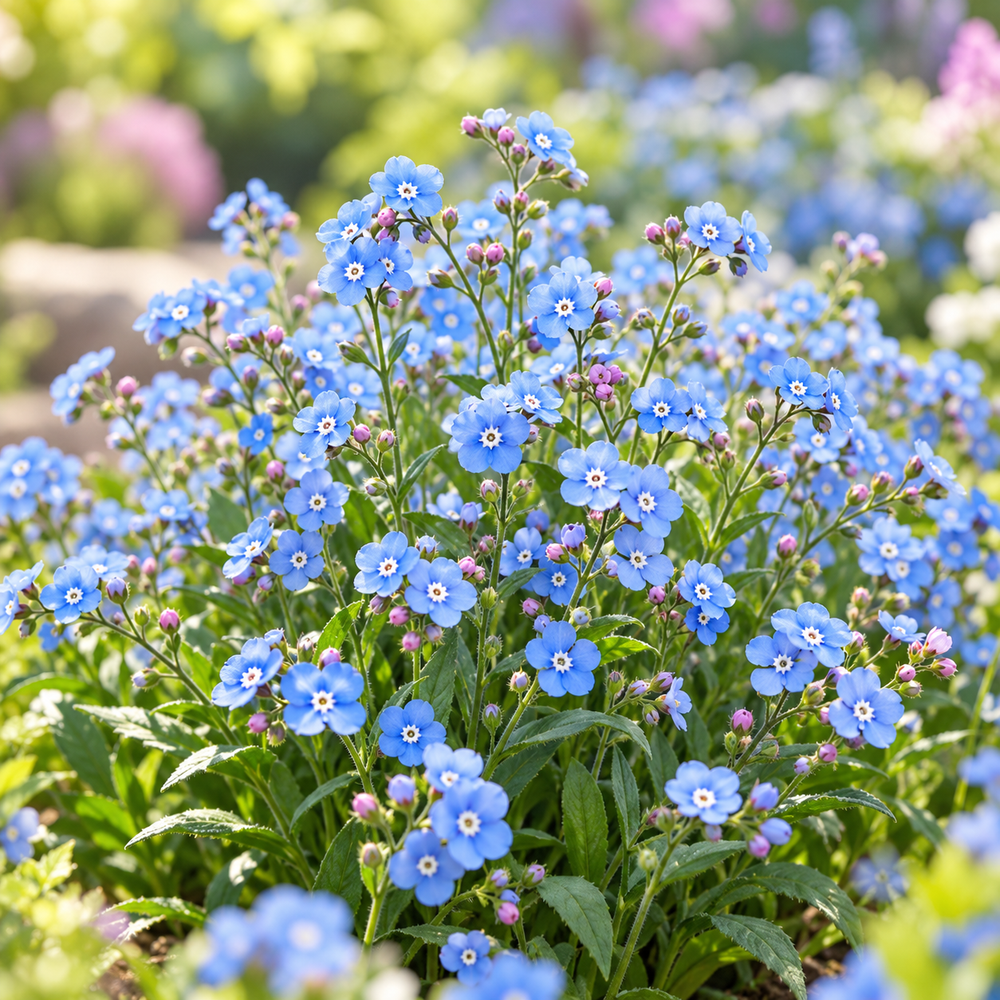 Cynoglossum amabile Chinese Forget-Me-Not with delicate blue flower sprays – winter flower seeds for pots beds borders and grow bags in Pakistan