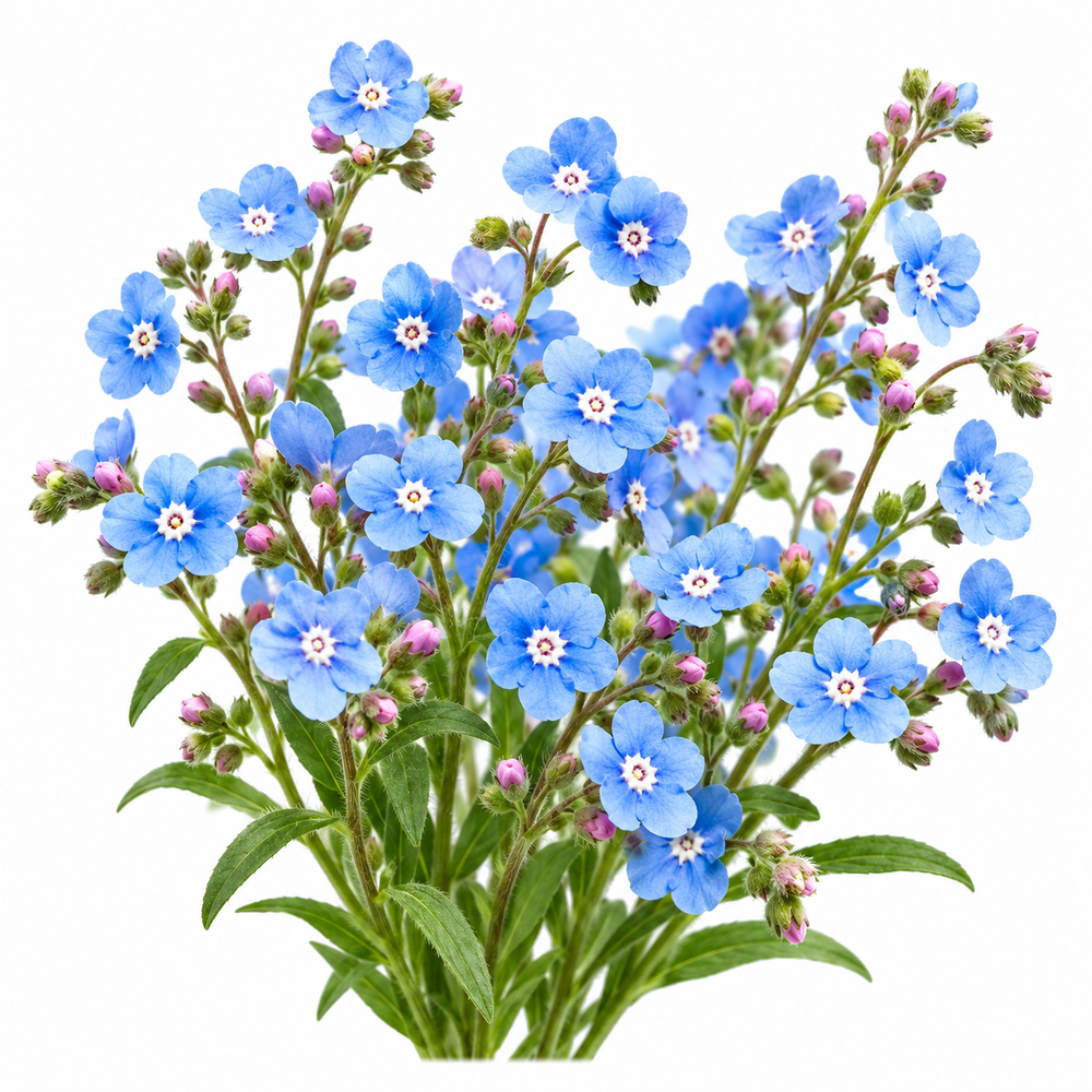 Cynoglossum amabile Chinese Forget-Me-Not with delicate blue flower sprays – winter flower seeds for pots beds borders and grow bags in Pakistan