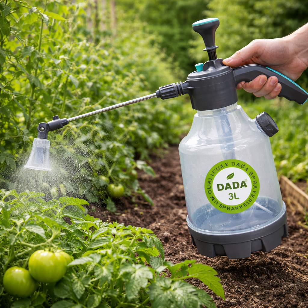 DADA 3L Pressure Garden Sprayer (3 in 1 ) with Regular and Long Lance Nozzle and Fixed Measurement Bottle.