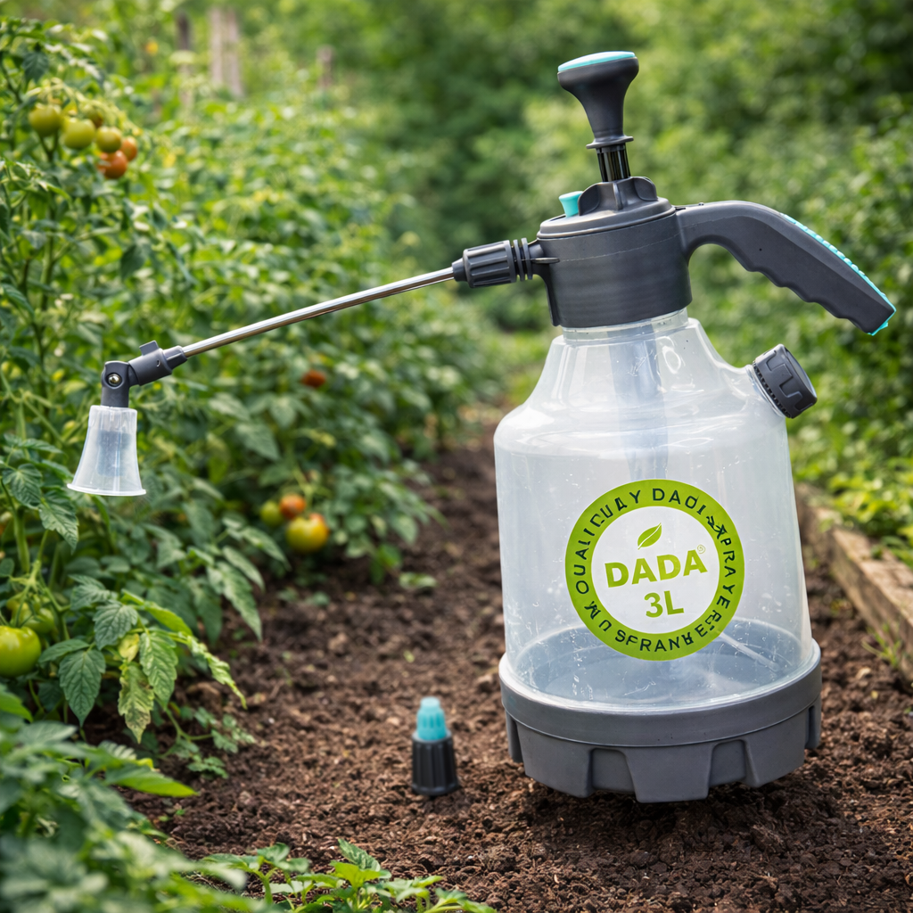 DADA 3L Pressure Garden Sprayer (3 in 1 ) with Regular and Long Lance Nozzle and Fixed Measurement Bottle.