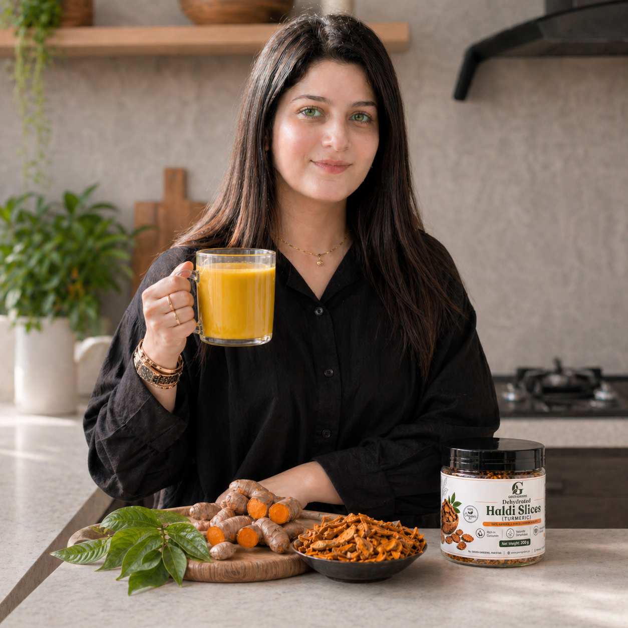 Dehydrated Haldi Slices (Turmeric), 200 g - 100% Pure & Organic {PREMIUM PACK}