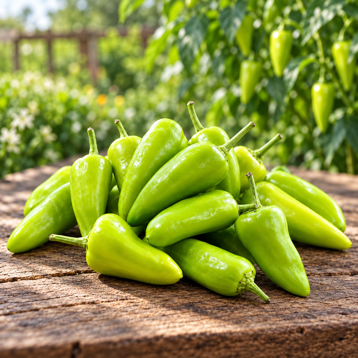 Fresh Desi green chillies growing on a healthy branching plant – Hari Mirch seeds for home and kitchen gardening in Pakistan