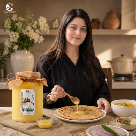 Pure Cow Desi Ghee – 1kg | Traditional Cholistani Grazing Cow Milk Ghee