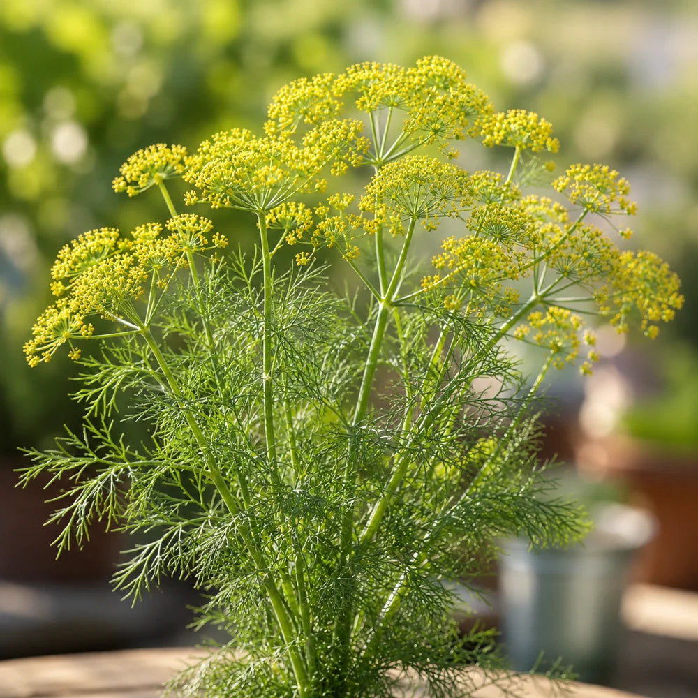 Healthy green dill plant with fine feathery aromatic leaves – Soya herb seeds for winter kitchen gardening in Pakistan