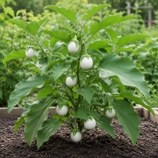 Eggplant White Round Seeds, F1 Hybrid (SUMMER/ WINTER) بینگن سفید  گول