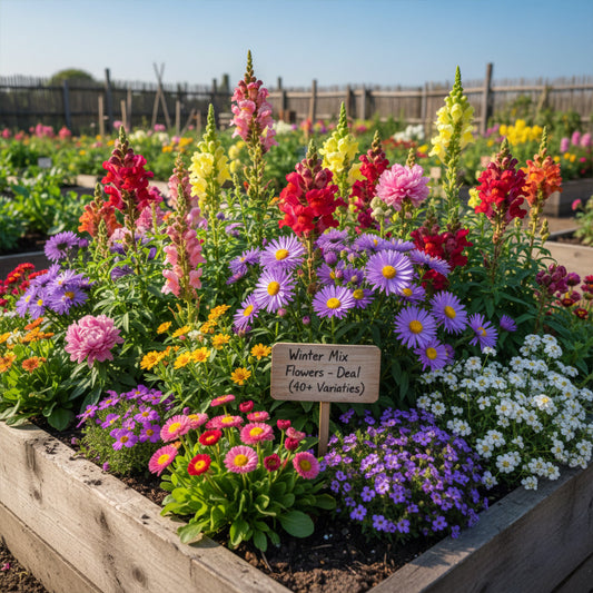 Mix Flowers Seeds (WINTER) {40+ Varieties}