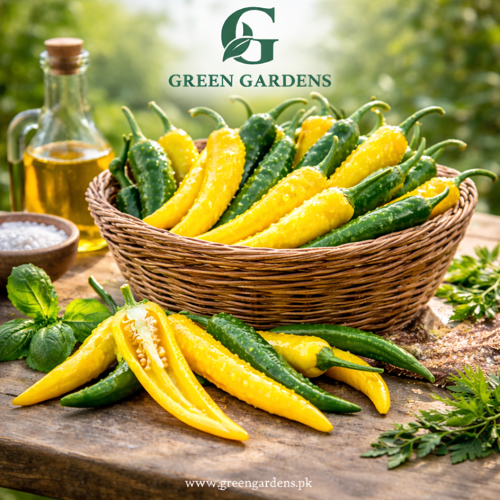 Sweet Pepper Romanian Giallo Seeds (Premium Yellow Sweet Pepper)