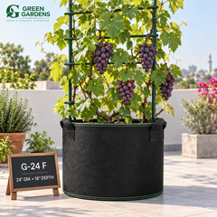 GREEN GARDENS G-24 F Black grow bag for lemon citrus fruit plants shrubs and bushes