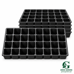 GREEN GARDENS premium 32 cell nursery seedling trays pack of five on white background