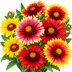 Gaillardia Single Mix Blanket Flower with red orange and golden yellow single daisy-like blooms – winter and summer flower seeds for gardens and grow bags in Pakistan