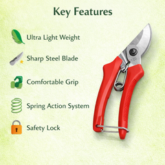 Garden Pruner High Quality Ultra Light Weight | Sharp Pruning Shears for Home Gardening