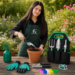 Garden Tool Set (GIGALUMI) - 11 Pcs {Cast-Aluminum Tools}