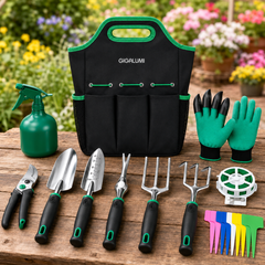 Garden Tool Set (GIGALUMI) - 11 Pcs {Cast-Aluminum Tools}