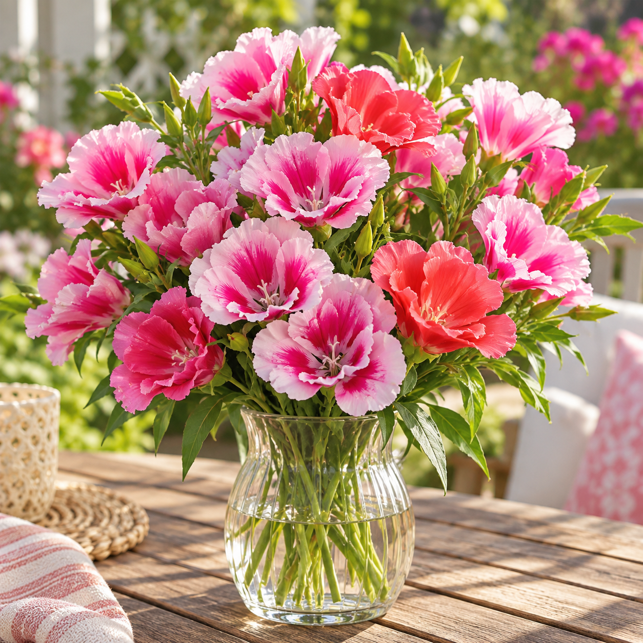 Godetia Double Mix Clarkia amoena with colourful double pink rose salmon and white flowers – winter seeds for pots beds borders and grow bags in Pakistan