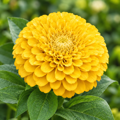 Zinnia Elegans Yellow with bright yellow summer flowers – seeds for sunny beds borders cut flowers containers and grow bags in Pakistan