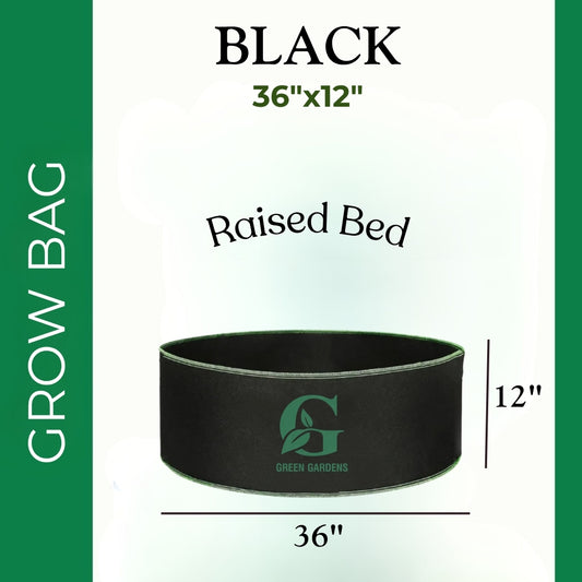 Grow Bag Black – 36″ x 12″ (Premium Raised Bed)