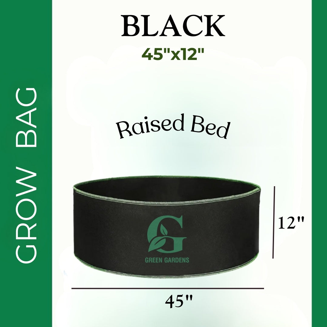 Grow Bag BLACK – 45″ x 12″ (Premium Raised Bed)