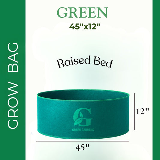 Grow Bag GREEN – 45″ x 12″ (Premium Raised Bed)