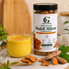 Dehydrated Haldi Slices (Turmeric), 400 g - 100% Pure & Organic {PREMIUM PACK}