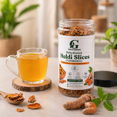 Dehydrated Haldi Slices (Turmeric), 400 g - 100% Pure & Organic {PREMIUM PACK}