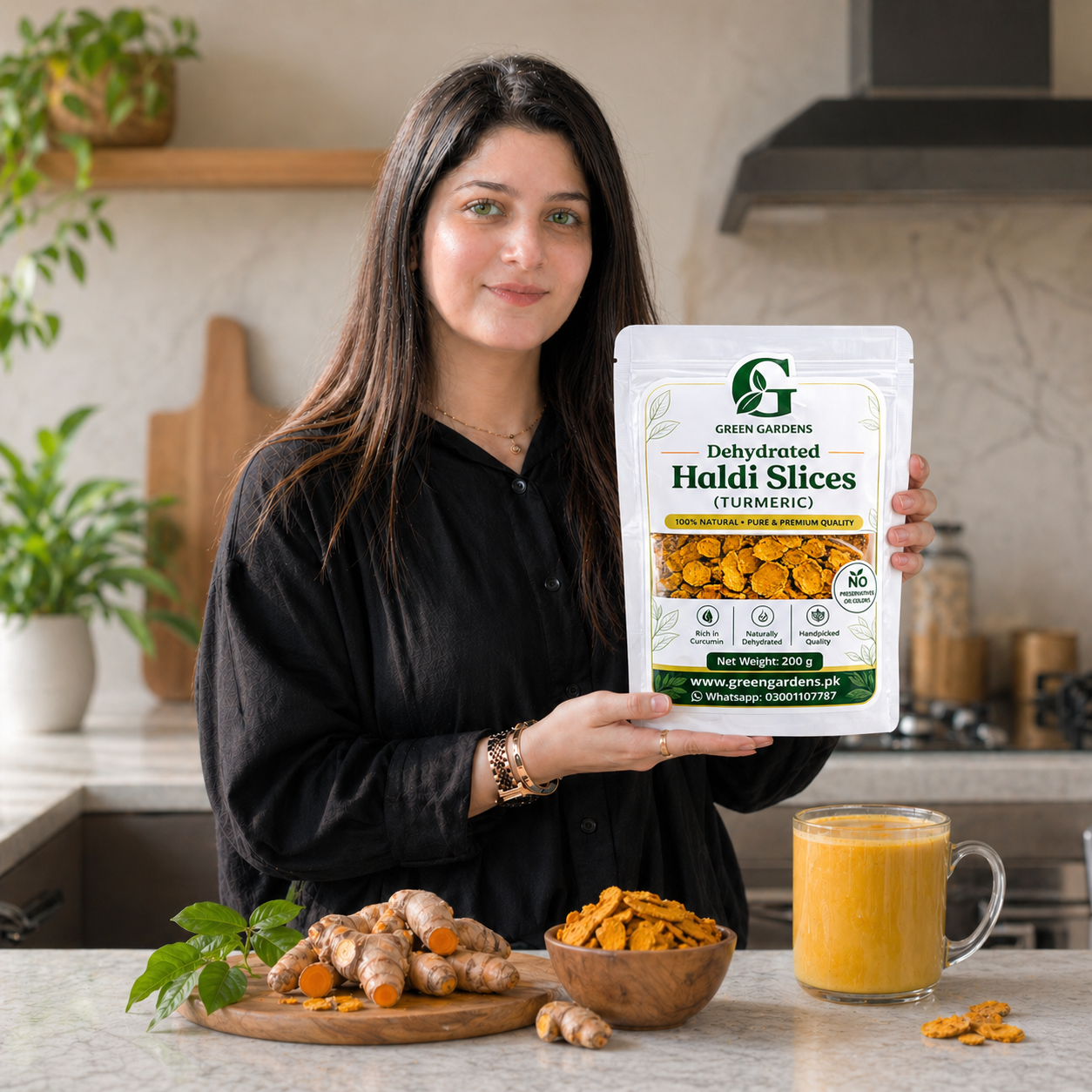 Dehydrated Haldi Slices, 100% Pure & Organic (Turmeric) – 200 g