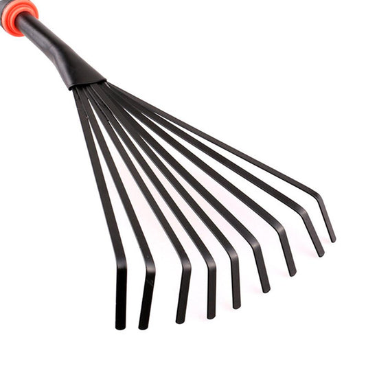 Premium Hand Leaf Rake - Heavy Duty Steel Garden Tool