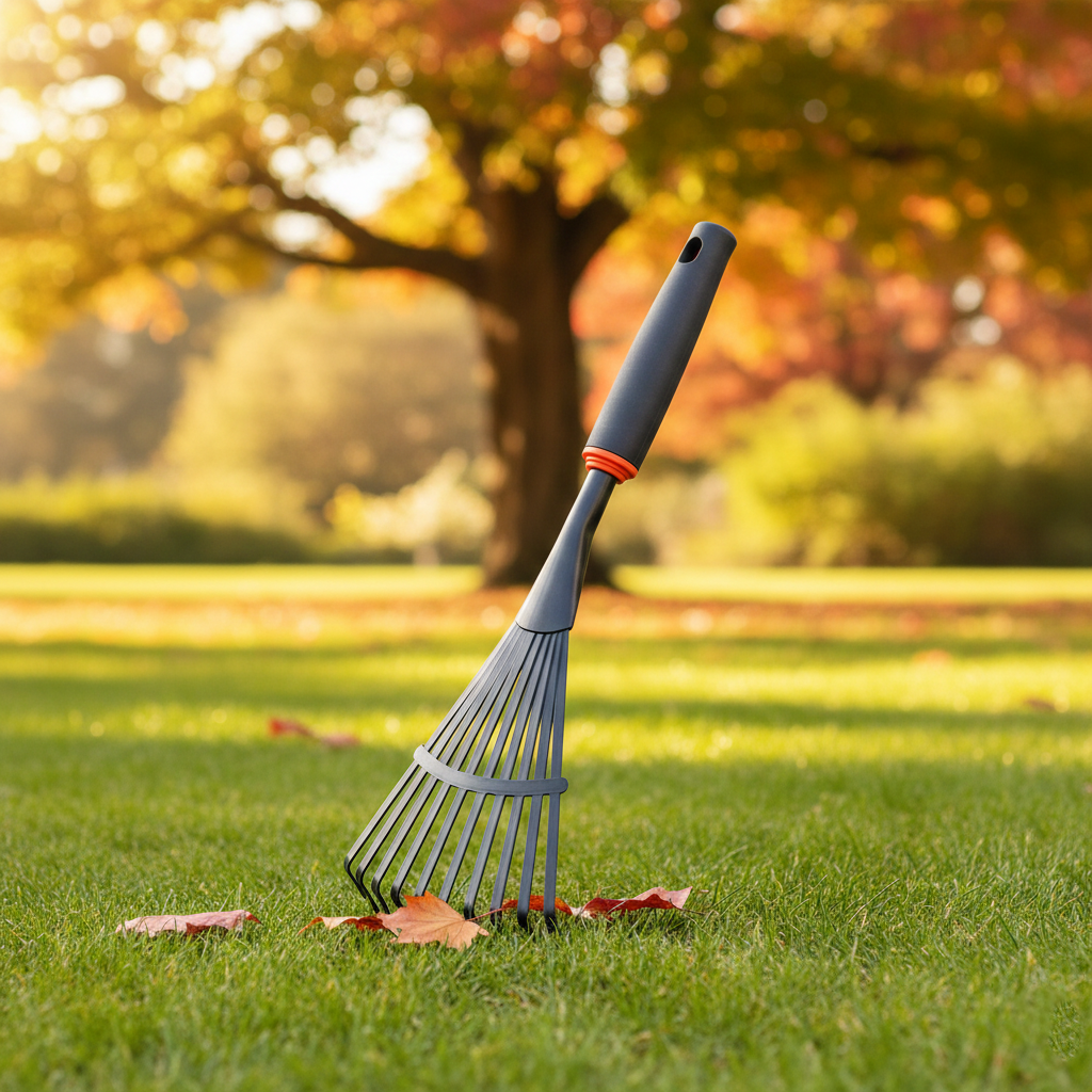 Premium Hand Leaf Rake - Heavy Duty Steel Garden Tool