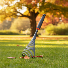 Premium Hand Leaf Rake - Heavy Duty Steel Garden Tool