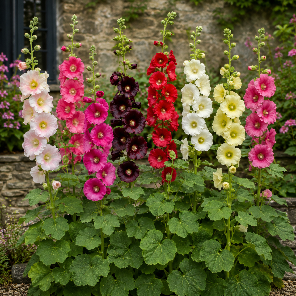 Hollyhocks Seeds - Single Petal Tall