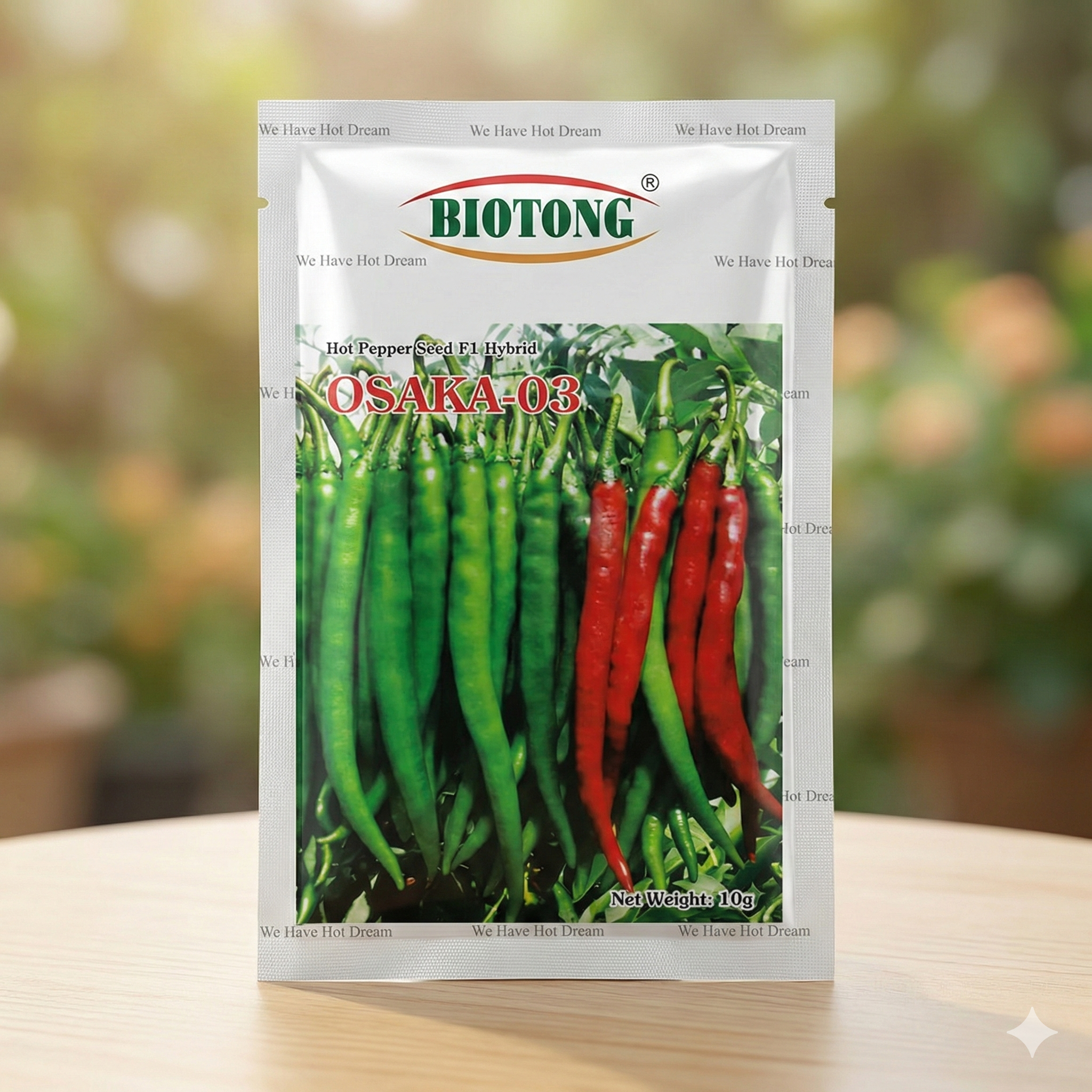 Hot Pepper Seeds, F1 Hybrid (OSAKA-03) - 10 Gram