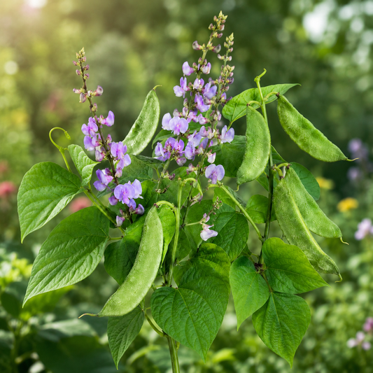 Hyacinth Beans (Lablab) Seeds – Fast-Growing Climbing Vine with Purple Flowers