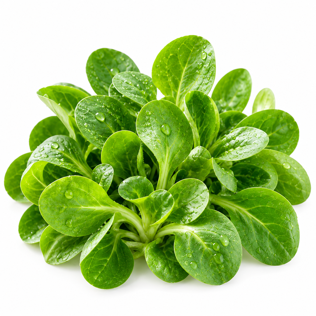 Fresh green Lamb's Lettuce rosettes with soft spoon-shaped leaves – Corn Salad Mâche seeds for winter and home gardening in Pakistan