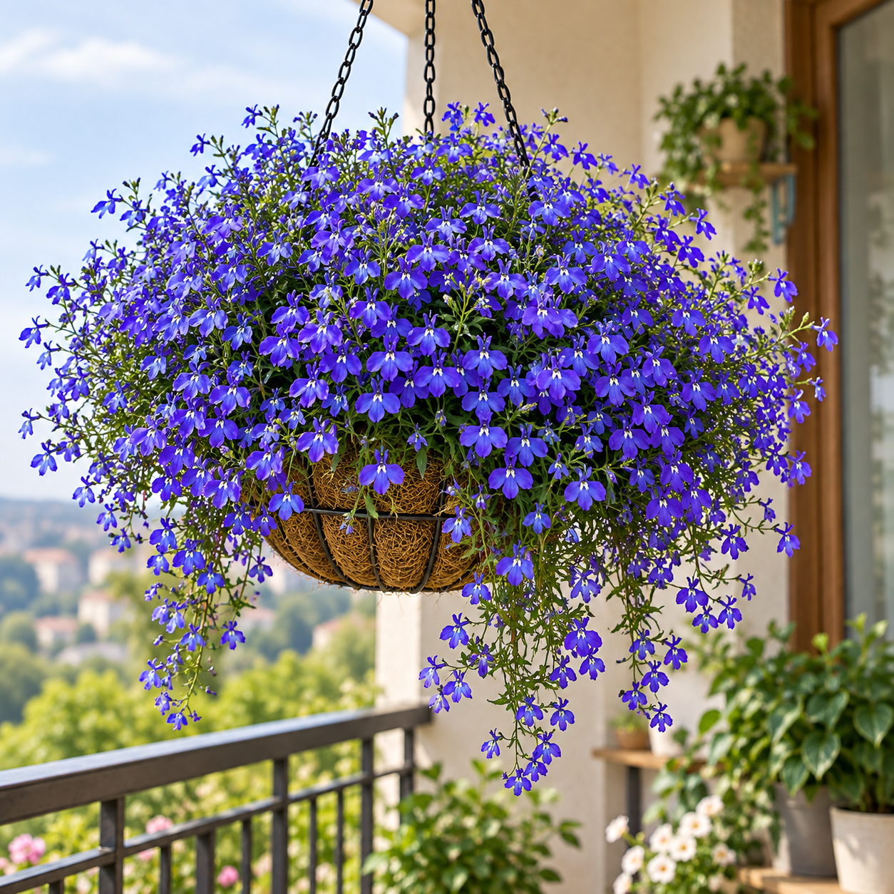 Lobelia Crystal Palace Lobelia erinus with compact deep blue flowers and dark foliage – winter flower seeds for pots beds borders edging and grow bags in Pakistan