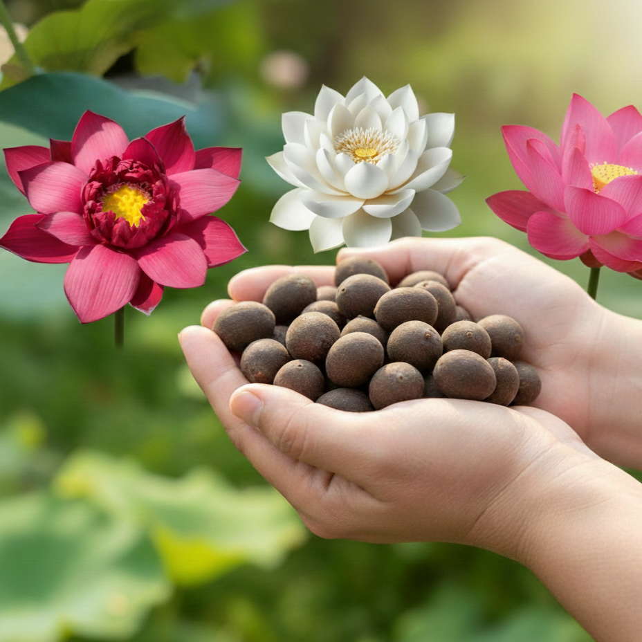 Lotus Seeds - Pack of 12(Red, White, Pink)