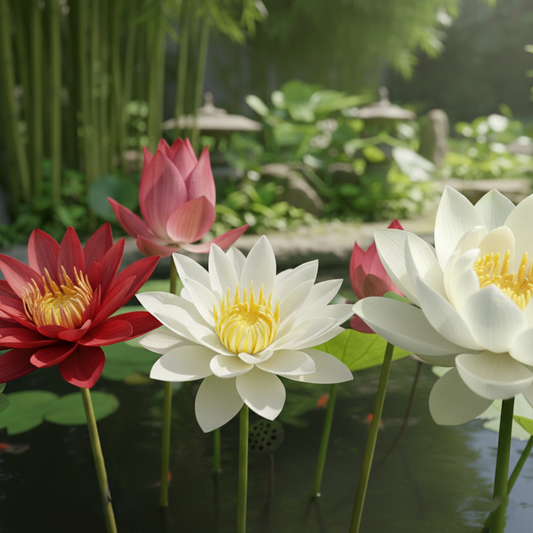 Lotus Seeds - Pack of 12(Red, White, Pink)