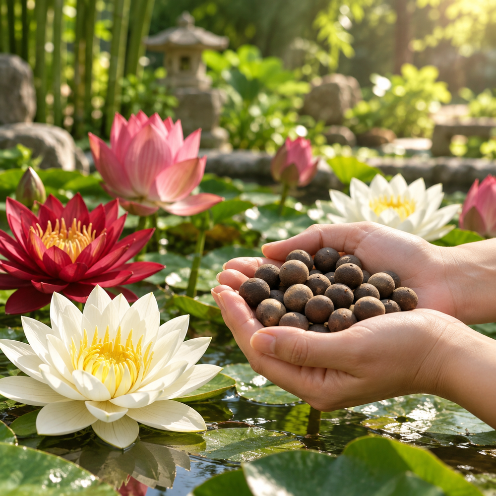 Lotus Nelumbo nucifera red white and pink flowers with round aquatic leaves – pack of 12 Lotus seeds for ponds and water gardens in Pakistan