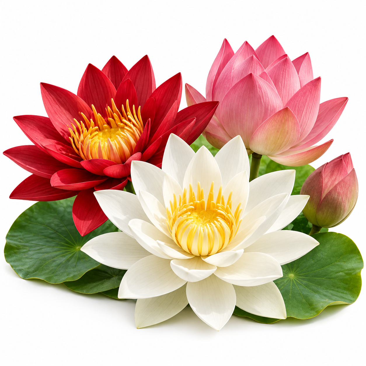 Lotus Nelumbo nucifera red white and pink flowers with round aquatic leaves – pack of 12 Lotus seeds for ponds and water gardens in Pakistan