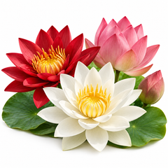 Lotus Nelumbo nucifera red white and pink flowers with round aquatic leaves – pack of 12 Lotus seeds for ponds and water gardens in Pakistan