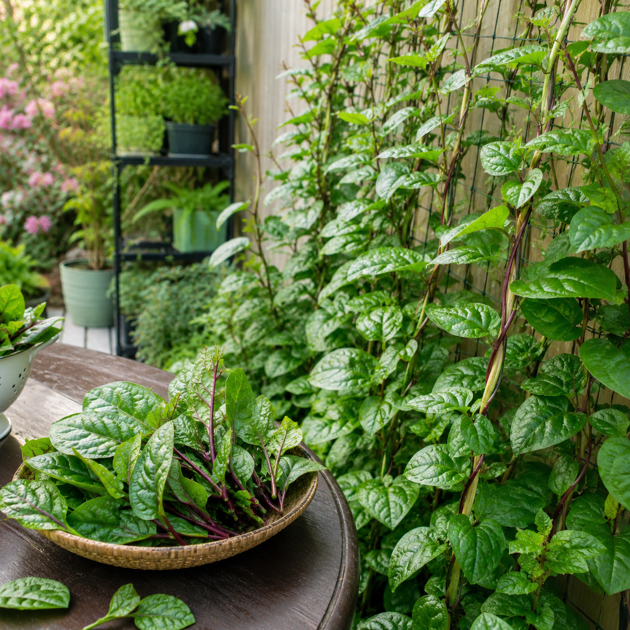 Malabar Spinach Red Seeds | Heat-Tolerant Climbing Leafy Vegetable (WINTER/SUMMER)